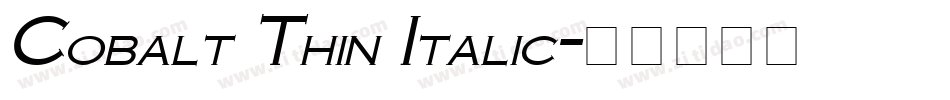 Cobalt Thin Italic字体转换